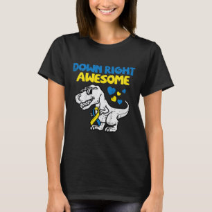 キッズダウンライトディノ素晴らしダウン症候群アワレネ Tシャツ