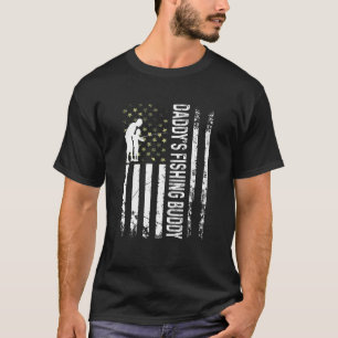 キッズダディ魚釣りバディパパソンチームヤングフィッシュ Tシャツ