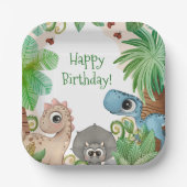 キッズダノス誕生日 ペーパープレート (正面)