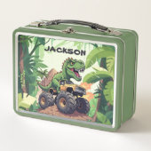 キッズダノートラックカスタム新学期 メタルランチボックス (正面)