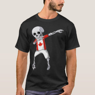 キッズダビングスケルトンCanadaサッカーメンズカナダフラ Tシャツ