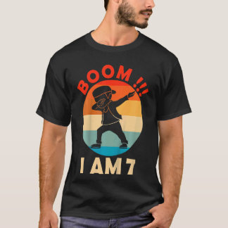 キッズダビングボーイ7誕生日衣装7 7年 Tシャツ