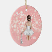 キッズダンスパーソナライズされたクリスマスオーナメント セラミックオーナメント (右)