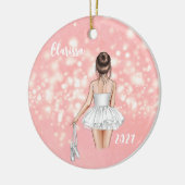 キッズダンスパーソナライズされたクリスマスオーナメント セラミックオーナメント (左)