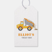 キッズダンプトラック建築テーマありがとう ギフトタグ (裏面)