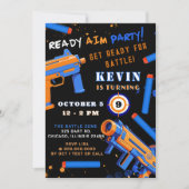 キッズダーツバトルパーティーバースデー 招待状 (正面)