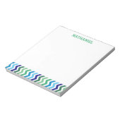 キッズチパーソナライズされたェブロンモダンシンプルボーイズ ノートパッド (回転)