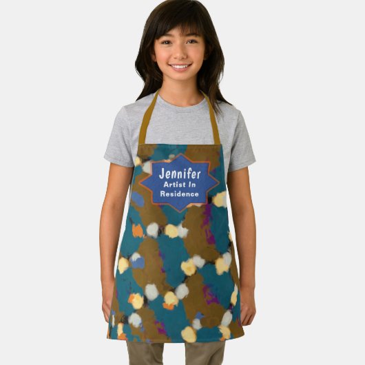 キッズチャイルドガールアーティストアートペインターカスタム エプロン (インサイチュ)