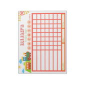 キッズチョアチャート、トレインパーソナライズされたチャート ノートパッド (回転)