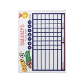 キッズチョアチャート、パーソナライズされたサッカーチャート ノートパッド (回転)