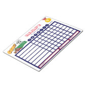 キッズチョアチャート、パーソナライズされたサッカーチャート ノートパッド (アングル)