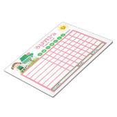 キッズチョアチャート、パーソナライズされたサッカーチャート ノートパッド (アングル)