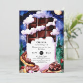 キッズチョコお洒落誕生日 招待状 (スタンド正面)