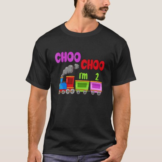キッズチョ潮列車2歳の誕生日 Tシャツ (正面)