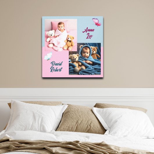 キッズツインズスウィート2写真カスタム ポスター