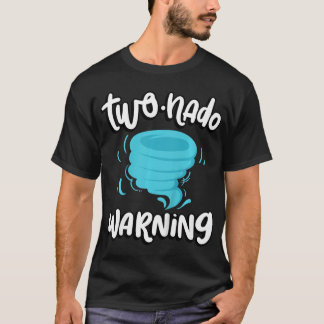 キッズツネード警告の2回目の誕生日トルネードをテーマにした Tシャツ