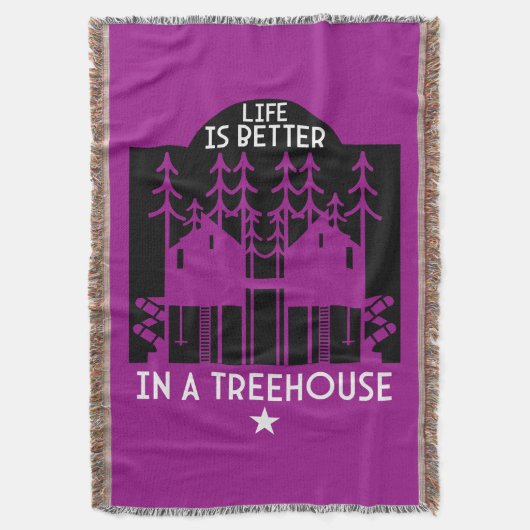 キッズツリーハウス新学期ボーイ スローブランケット (正面縦)