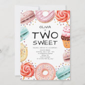 キッズツースイートセカンドバースデーパーティー 招待状 (正面)