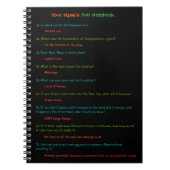 キッズテおもしろいスト解答おもしろいスパイラルカスタムノートブック ノートブック (正面)