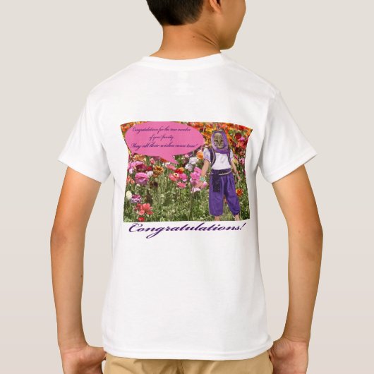 キッズティー。おめでとうございます。 ocelot/genie tシャツ (裏面)