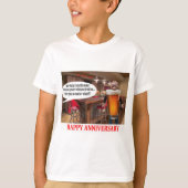 キッズティー。ハッピーアニバーサリー。オランウタンビール Tシャツ (正面)
