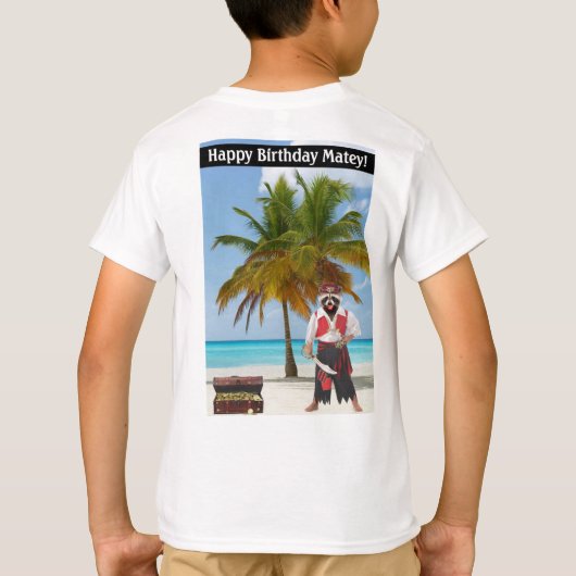 キッズティー。ハッピーバースデーマテイ・ラコーン/ボーイ Tシャツ (裏面)