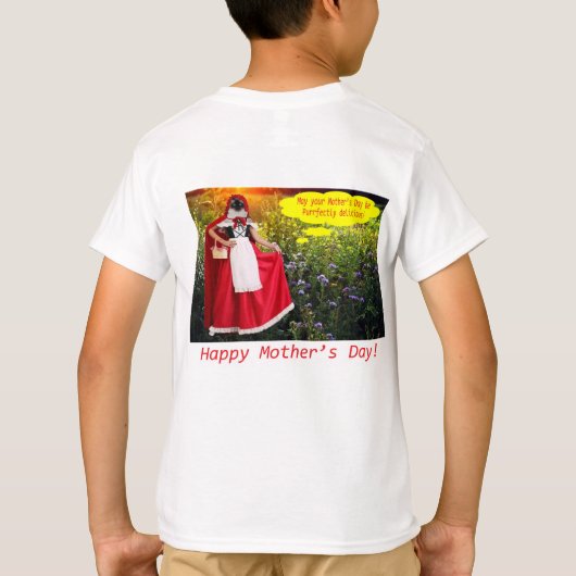 キッズティー。Happy Mother's day ragdolcat/littlere Tシャツ (裏面)