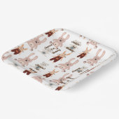 キッズテディベアキャットパンダおもちゃパターン誕生日 ペーパープレート (傾斜あり)