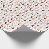 キッズテディベアキャットパンダおもちゃパターン誕生日 ラッピングペーパー (角)