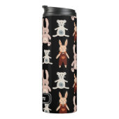 キッズテディベアキャットパンダバニーおもちゃパターン タンブラー (回転右)