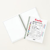 キッズテディベアクリスマスカラーリングスケッチブック ノートブック (内部)