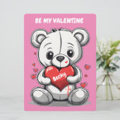 キッズテディベアバレンタインデー シーズンカード (スタンド正面)