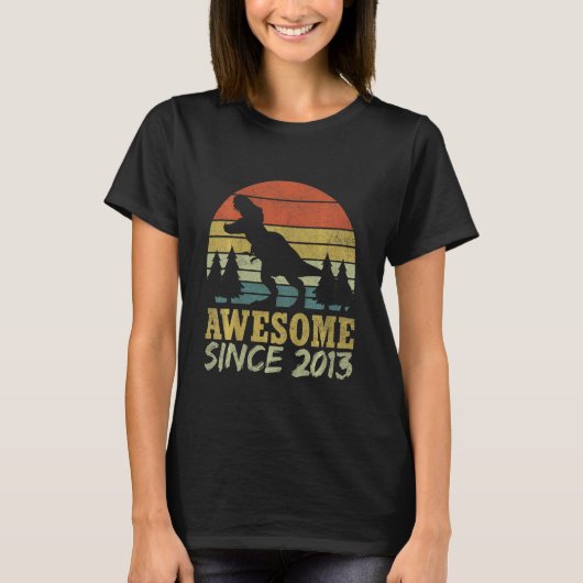 キッズテナサウルス誕生日シャツ、ボーイズ10レックス2013 Tシャツ (正面)