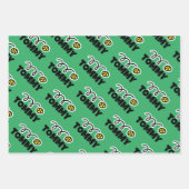 キッズテニスクリスマスカスタムカラーホリデー ラッピングペーパーシート (正面)