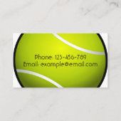 キッズテニスコートスポーツインストラクタープロフェッショナル 名刺 (裏面)