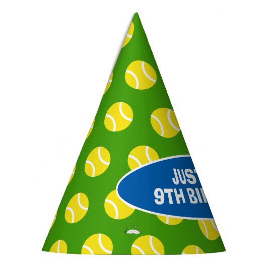 キッズテニスボールスポーツテーマ誕生日パーティー帽子 パーティーハット (左)