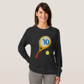 キッズテニス10誕生日10歳の幼児キッド Tシャツ (正面フル)