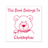 キッズテパーソナライズされたディベア蔵書票スタンプ セルフインキングスタンプ (デザイン)