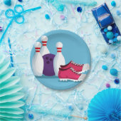 キッズテンピンボーリングパーティーテーマ ペーパープレート (パーティー)