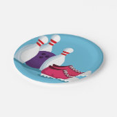 キッズテンピンボーリングパーティーテーマ ペーパープレート (アングル)