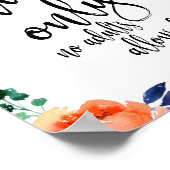 キッズテーブルフローラ水の色8x10のサイン結婚s ポスター (角)