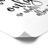 キッズテーブルブラックとホワイト8x10のサイン結婚for ポスター (角)