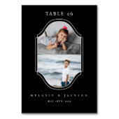 キッズテーブル結婚番号おもしろいのカップルの年写真 テーブルナンバー (裏面)