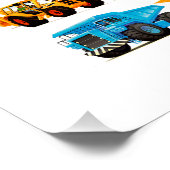 キッズディガーダンパートラック消防車トラクターアート ポスター (コーナー)