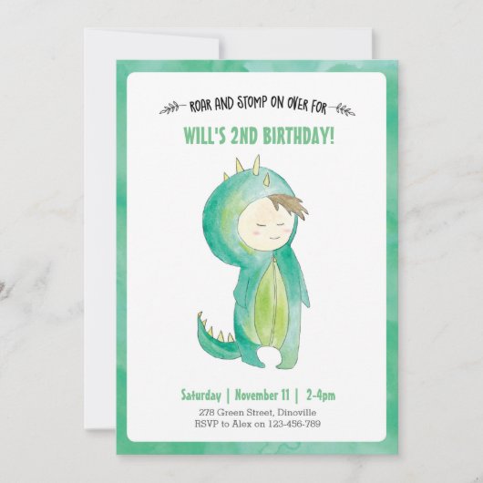 キッズディゾラウスボーイ誕生日招待状 招待状 (正面)