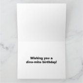 キッズディノジュラシックトレックスボーイズダノーズ誕生日 カード (内部)