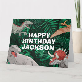 キッズディノジュラシックトレックスボーイズダノーズ誕生日 カード