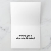 キッズディノジュラシックトレックスボーイズダノーズ誕生日 カード (内部)