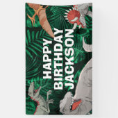 キッズディノジュラシックトレックスボーイズダノーズ誕生日 横断幕 (縦)