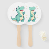 キッズディノダニ！キュート恐竜誕生日Tレックス ハンドファン (正面&裏面)